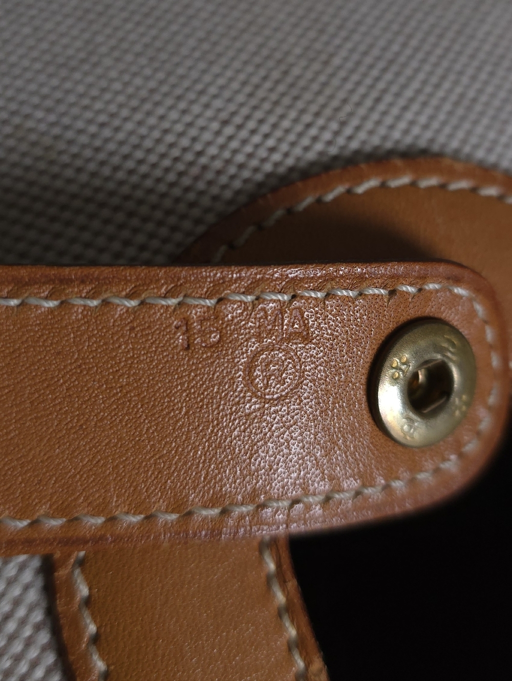 Hermès Drag Beige Canvas and Tan Leather Travel Bag - Picture 3 of 16